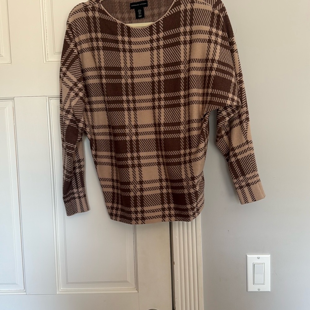 Plaid Brown Sweater